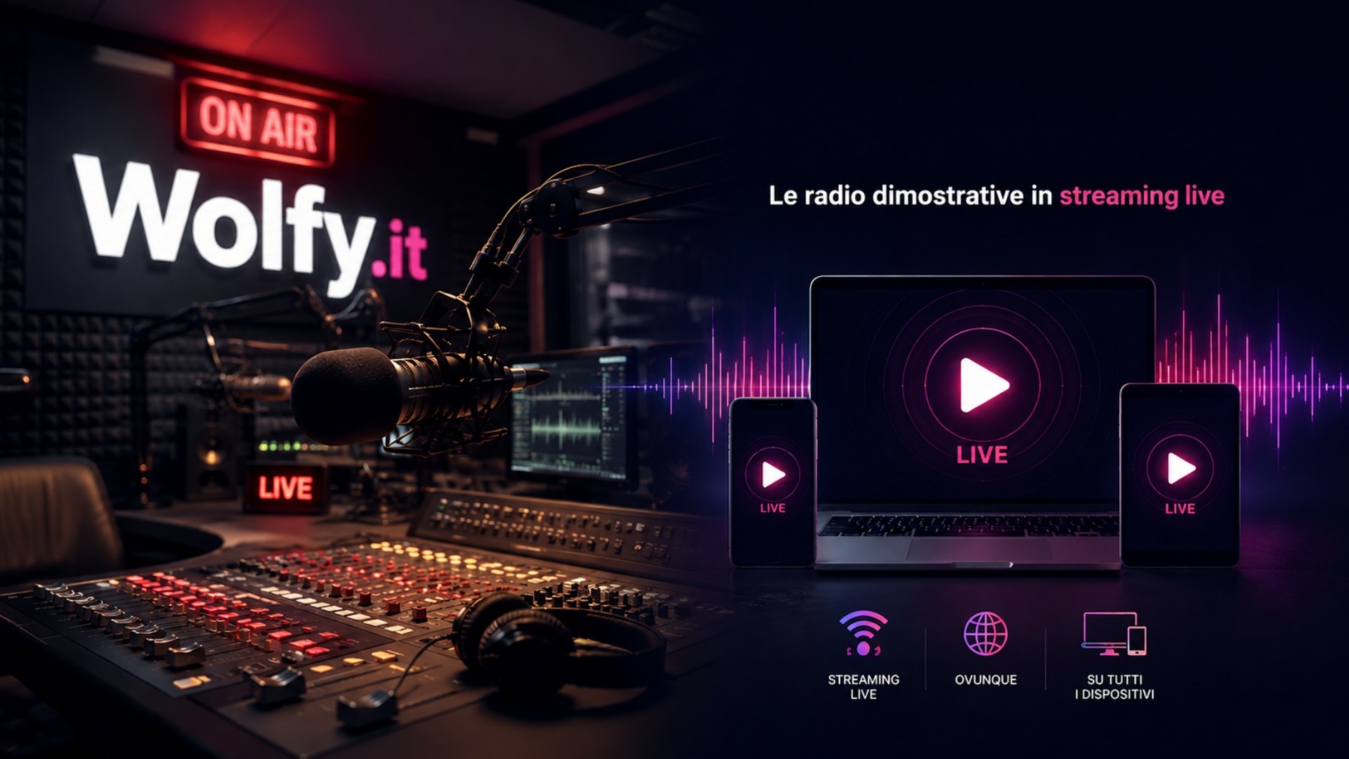 Radio dimostrative in streaming live